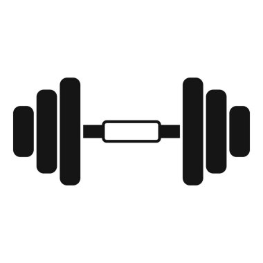 Halter ve vücut geliştirme eğitimini temsil eden siyah bir dambıl silueti.