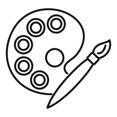 Resim ve sanat kavramını temsil eden basit bir çizgi çizimi