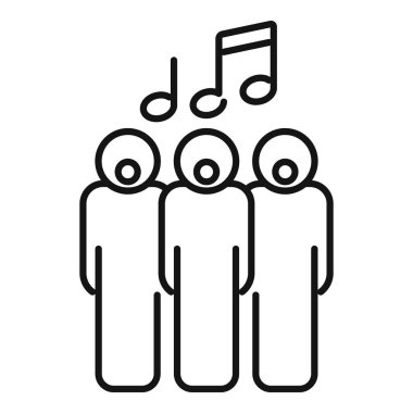 Üç şarkıcı koro olarak birlikte şarkı söylüyor, güzel müzikler yaratıyorlar.