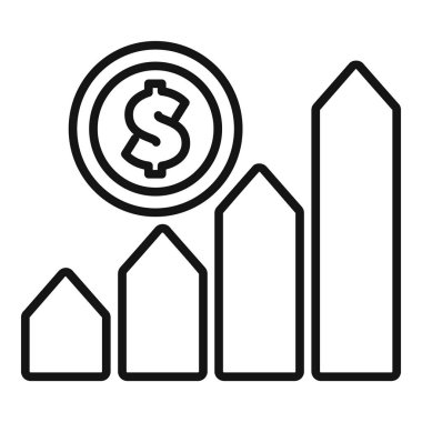 Çizgi grafiği artan karı gösteriyor.