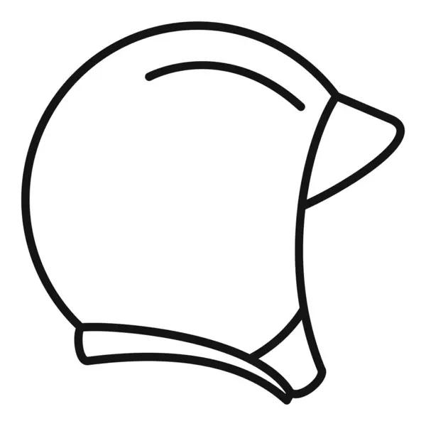 stock vector Simple line art illustration of a protective helmet, emphasizing safety and head protection