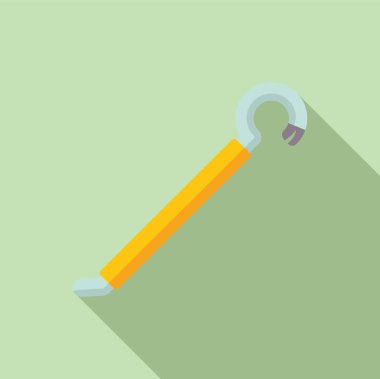 Yeşil arkaplanda izole bir şekilde duran levye aracı