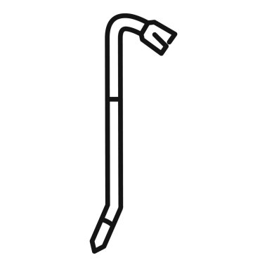 Dalış için kullanılan bir şnorkel tüpünün basit çizgi simgesi