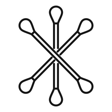 Beş pamuk tomurcuğunun çizgi çizimi bir yıldız şekli oluşturuyor.