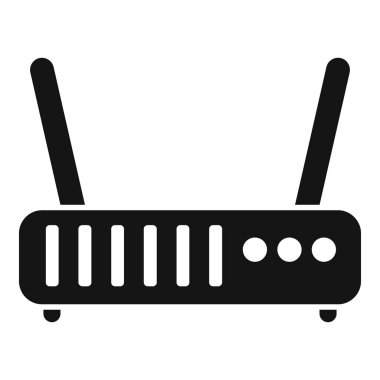 İnternete bağlanmak için kablosuz sinyal sağlayan basit bir kablosuz yönlendirici simgesi