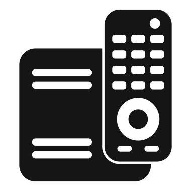 Uzak işlemi sembolize eden, uzaktan kumandalı bir uzaktan kumandanın siyah simgesi bir aygıtın yanında gösterilir