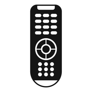 Uzaktan kumandanın siyah ve beyaz silueti, televizyon izlerken kanal değiştirmeyi ya da sesi ayarlamayı öneriyor