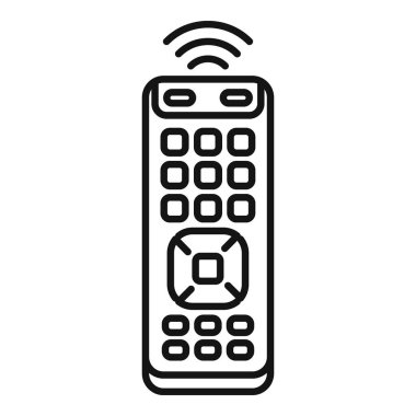 Uzaktan kumandanın sinyal gönderen basit satır simgesi