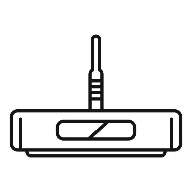 Kablosuz internet bağlantısı sağlayan bir kablosuz ağ yönlendiricisinin satır resim simgesi