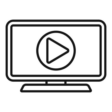 Oynatma düğmesi simgesini gösteren video oynatıcı