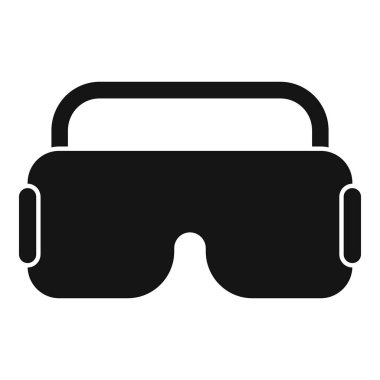 Bir çift sanal gerçeklik gözlüğünü temsil eden basit bir simge, büyüleyici teknoloji kavramını gözler önüne seriyor.