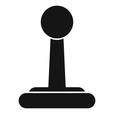 Oyun kontrolü kavramını temsil eden, platformda duran bir joystick 'in siyah silüeti