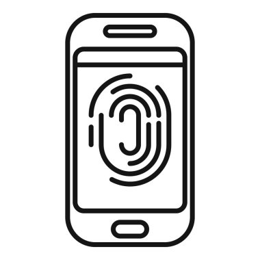 Modern akıllı telefon kullanıcı kimlik doğrulaması için bir parmak izini tarıyor