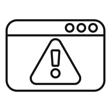 Hata iletisi gösteren bir web sitesinin satır resim simgesi, kritik sistem uyarısını vurguluyor