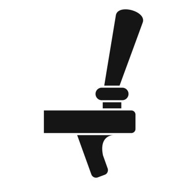 Bira fıçısından bira dökmek için siyah siluet ikonu.