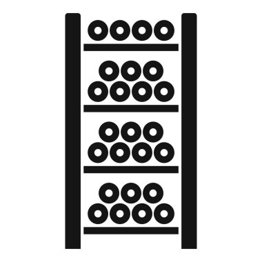 Şarap rafı düzenlenmiş ve tüketime hazır şişeleri tutuyor.