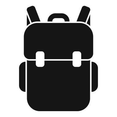 Tokalı siyah bir sırt çantası. Okul, öğrenci ve eğitim projeleri için mükemmel.