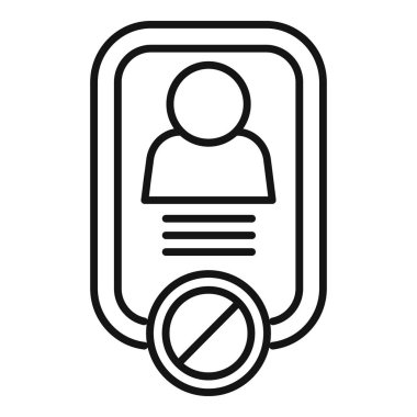 Kimlik hırsızlığını simgeleyen dijital kimlik veya kullanıcı hesabının ana simgesi