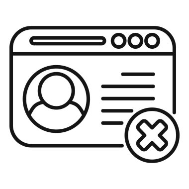 Kullanıcı hesabı profili kişisel verileri çapraz imzalı web sitesi simgesinden silme