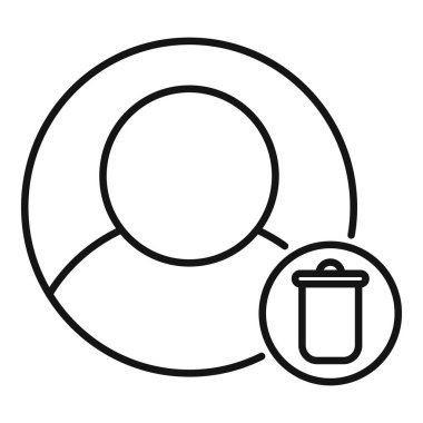 Bir sunucu veya veritabanından silinen ya da silinen bir kullanıcı hesabının basit simgesi