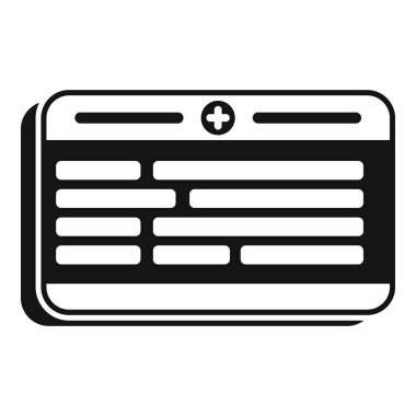 Gezici uygulama simgesi kullanarak doktorla çevrimiçi tıbbi danışma, basit biçim