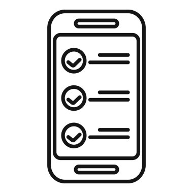 Tamamlanmış bir kontrol listesini gösteren akıllı telefon, verimliliği ve başarıyı vurguluyor