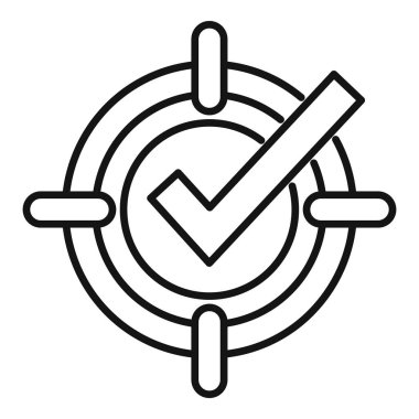 Hedef hedef işaretleme simgesi başarıyı ve doğruluğu temsil ediyor