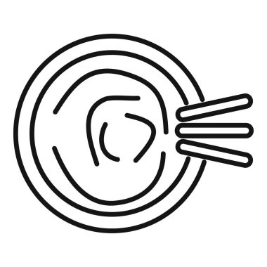 Güvenlik ve kimliği temsil eden parmak izi erişim simgesinin satır çizimi