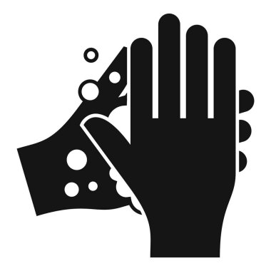 Ellerin siyah sembolü sabun ve suyla dikkatlice yıkanır.