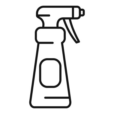 Temizlik çözeltisi dağıtan sprey şişesinin simgesi.