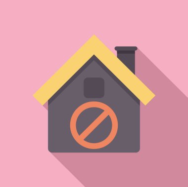 Küresel salgın sırasında karantinayı gösteren dur işaretli ev