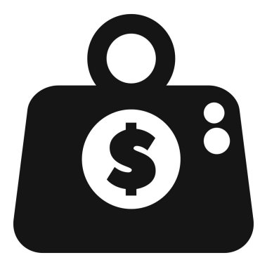 Servet, tasarruf ve mali güvenliği temsil eden basit para çantası simgesi