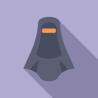 Müslüman bir kadın geleneksel niqab burka giyiyor, İslami kültür ve inancı temsil ediyor.