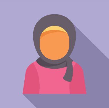 Modern tesettürlü genç Müslüman kadın, inancını ve tarzını gösteren bir portre için poz veriyor.