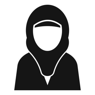 Geleneksel tesettürlü Müslüman bir kadının simgesi.