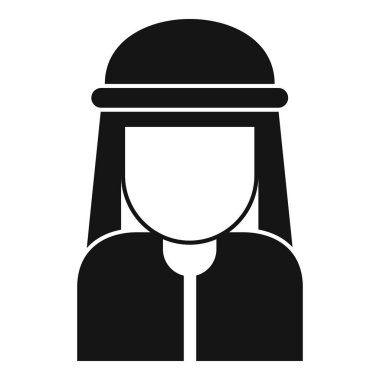 Geleneksel keffiyeh giyen Arap bir iş adamının simgesi.