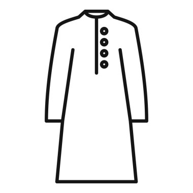 Geleneksel Hint kıyafetlerini gösteren çizgi sanat ikonu, kültürel mirası gözler önüne seriyor.