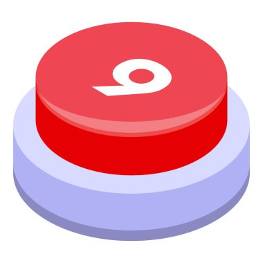 Oyunları ve mobil uygulamaları geliştirmek için dokuz numarayı gösteren kırmızı düğme