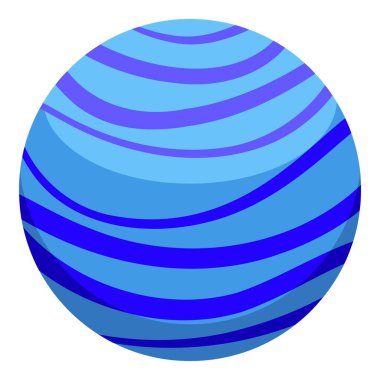 Karikatür mavisi gezegen açık uzayda dönüyor.