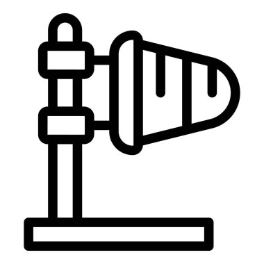 Rüzgâr Sock, güvenli kalkış ve iniş için rüzgar gücünü ve yönünü ölçüyor.