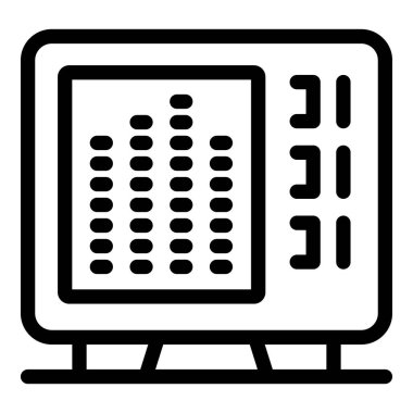 Bir sesin frekans seviyesini gösteren ses spektrumu çözümleyicisi