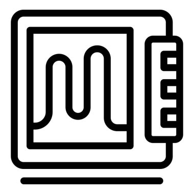 Kardiyogram cihazı siyah beyaz kalp atışlarını gösteriyor