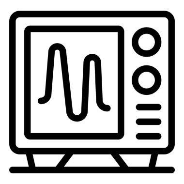 Sinüzoidal bir dalga gösteren osiloskop, elektronik ve sinyal işlemede temel bir dalga formu