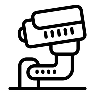 Güvenlik kamerasının basit bir simgesi, güvenlik ve koruma kavramını vurguluyor