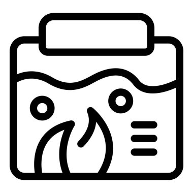 Akvaryum simgesi suyu çalışan bir filtre sistemiyle değiştirmeyi temsil ediyor ve su seviyesi