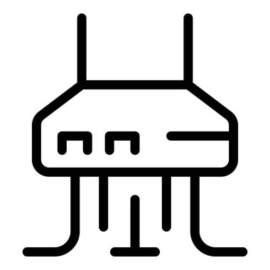 Çoklu aygıtlar için internet erişimi sağlayan kablosuz ağ yönlendiricisinin simgesi