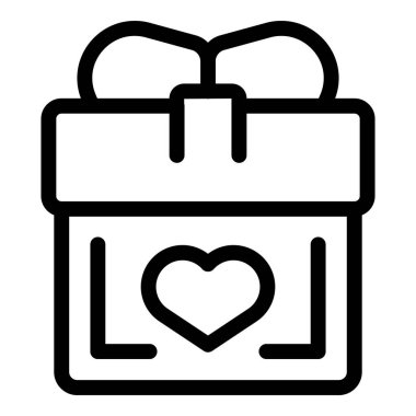 Bir kalp ile süslenmiş hediye kutusu, sevgiyi ve sevgiyi simgeliyor, yürekten duyguları ifade etmek için mükemmel.