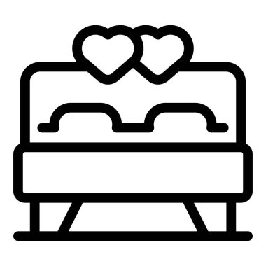 Çift kişilik yatağın simgesi. İki yastıklı ve iki kalpli. Birbirini seven bir çifti temsil ediyor.