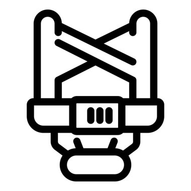 Bebek taşıyıcı simgesi, bebek taşımak için kayışlı basit bir stil.