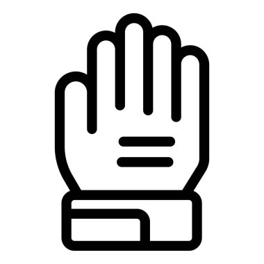 Siyah taslak simgesi eldivenli bir eli temsil ediyor. Bu da üç numarayı parmaklı yapıyor.